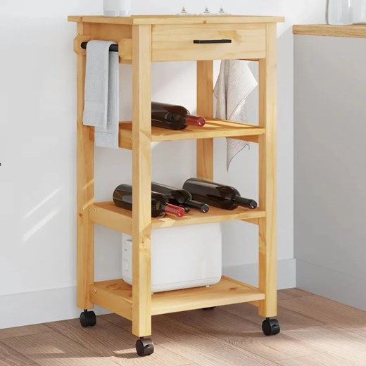 Wózek kuchenny z drewna sosnowego - Remmir 5X Elior One Size Edinos.pl