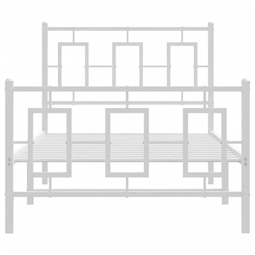 Białe metalowe łózko pojedyncze 90x200 cm - Maneo ze sklepu Edinos.pl w kategorii Łóżka i materace - zdjęcie 172233339