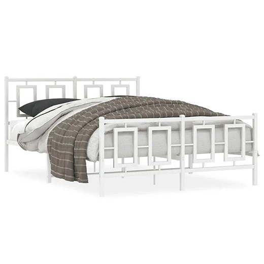 Łóżko metalowe białe w stylu industrialnym 140x200 cm C5-D94 ze sklepu Edinos.pl w kategorii Łóżka i materace - zdjęcie 172233367