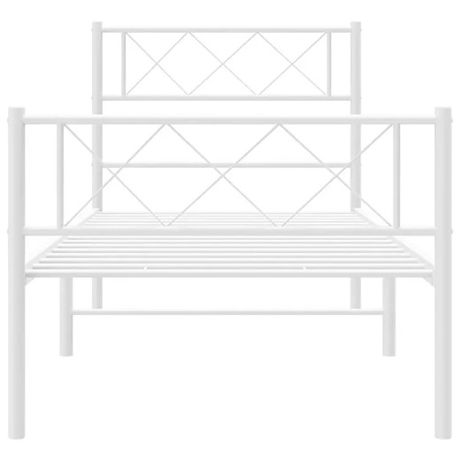 Białe metalowe łóżko loftowe 100x200 cm - Espux Elior One Size Edinos.pl
