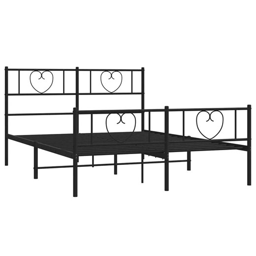 Czarne metalowe łóżko małżeńskie 160x200cm G0-L78 ze sklepu Edinos.pl w kategorii Łóżka i materace - zdjęcie 172233797