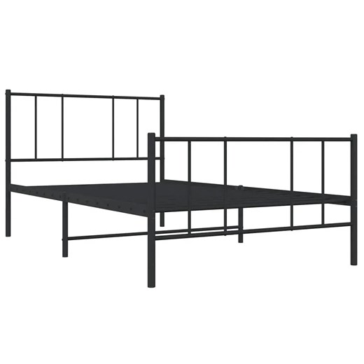 Czarne metalowe łóżko pojedyncze 90x200 cm - Privex Elior One Size Edinos.pl