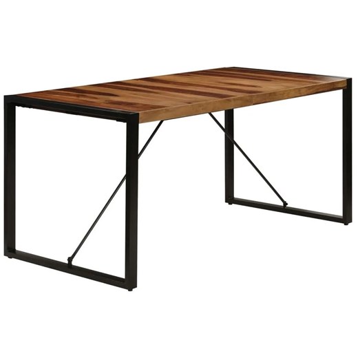 Brązowy stół z sheesham 80x160 – Veriz 4X Elior One Size Edinos.pl