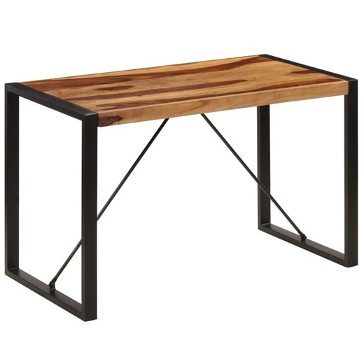 Brązowy stół z drewna sheesham 60x120 – Veriz 2X Elior One Size Edinos.pl