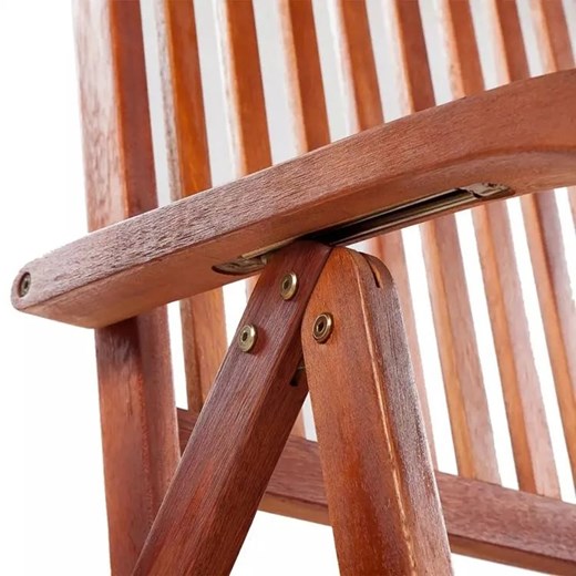 Składane drewniane krzesła ogrodowe Pasadena 2 szt Elior One Size Edinos.pl