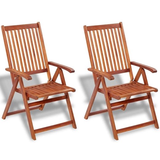 Składane drewniane krzesła ogrodowe Pasadena 2 szt Elior One Size Edinos.pl