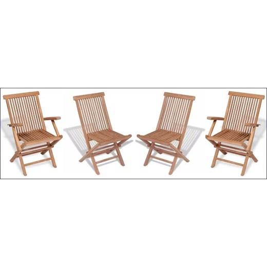 Składane drewniane krzesła ogrodowe Soriano 2X - 2 szt Elior One Size promocja Edinos.pl