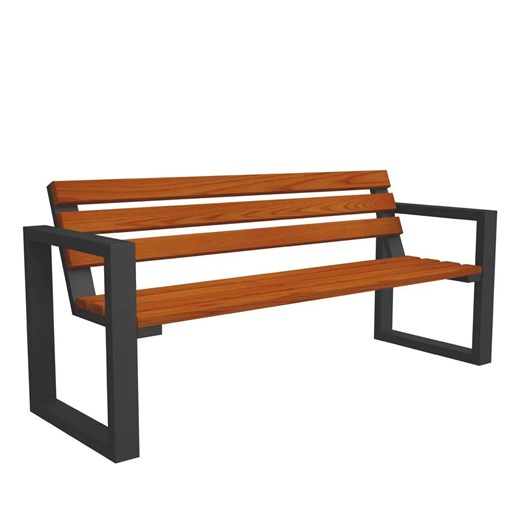 Drewniana ławka parkowa Norin Montano 150cm - 8 kolorów ze sklepu Edinos.pl w kategorii Ławki ogrodowe - zdjęcie 172234987