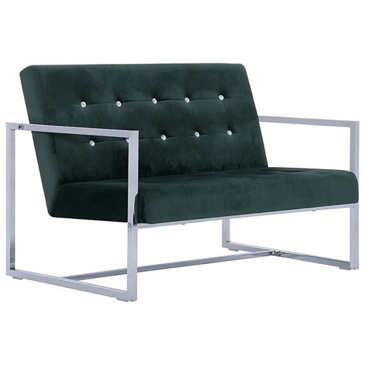 Zgrabna 2-osobowa sofa Mefir - ciemnozielona Elior One Size okazja Edinos.pl