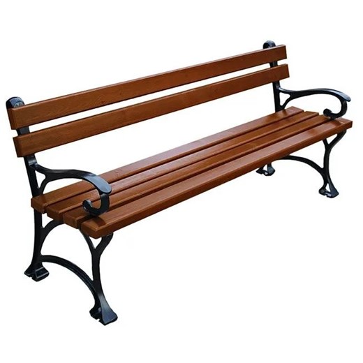 Ławka parkowa Eret 2X z podłokietnikami 150cm - 7 kolorów ze sklepu Edinos.pl w kategorii Ławki ogrodowe - zdjęcie 172235457