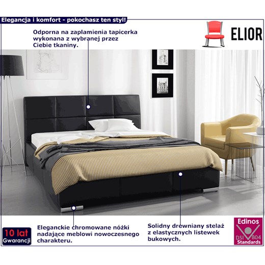 Łóżko tapicerowane Nova 2X 180x200 - 44 kolory Elior One Size Edinos.pl