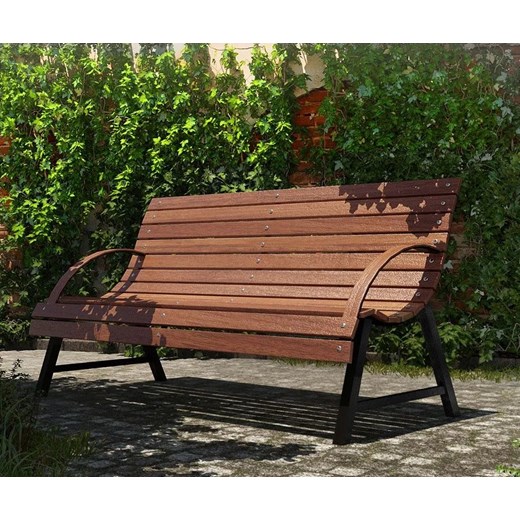 Drewniana ławka ogrodowa 130 cm Gifdos 13X ze sklepu Edinos.pl w kategorii Ławki ogrodowe - zdjęcie 172237016