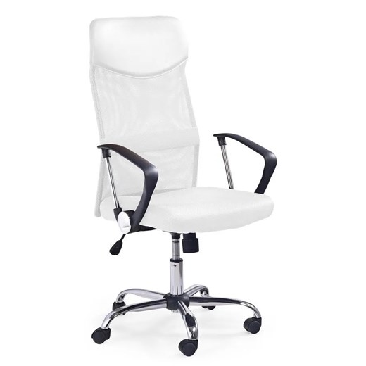 Biały obrotowy fotel biurowy do komputera - Vespan ze sklepu Edinos.pl w kategorii Krzesła biurowe - zdjęcie 172237217