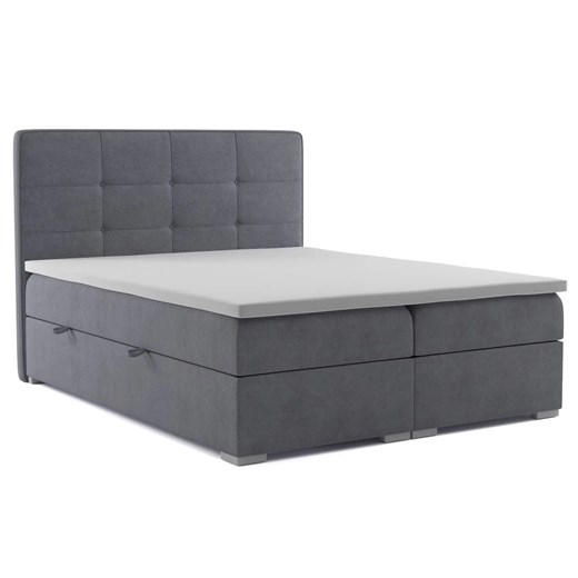 Dwuosobowe łóżko boxspring 160x200 32 kolory E7-N63 ze sklepu Edinos.pl w kategorii Łóżka i materace - zdjęcie 172237448