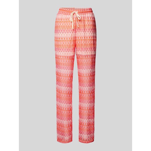Spodnie materiałowe ze wzorem na całej powierzchni model ‘DICTE’ ze sklepu Peek&Cloppenburg  w kategorii Spodnie damskie - zdjęcie 172238617