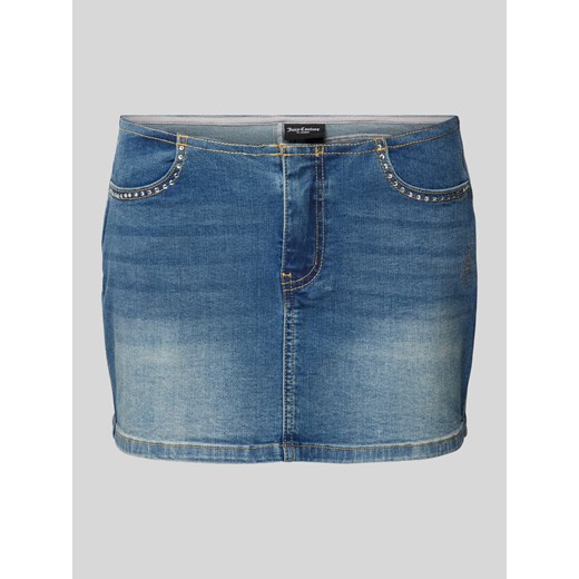Spódnica jeansowa z obszyciem kamieniami stras ze sklepu Peek&Cloppenburg  w kategorii Spódnice - zdjęcie 172238618