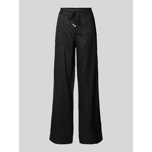 Spodnie lniane o luźnym kroju z tunelem model ‘JOVONIE’ ze sklepu Peek&Cloppenburg  w kategorii Spodnie damskie - zdjęcie 172238725