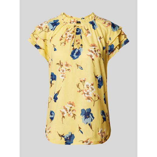 Bluzka z mieszanki lnu i wiskozy model ‘BILCANNE’ ze sklepu Peek&Cloppenburg  w kategorii Bluzki damskie - zdjęcie 172238919