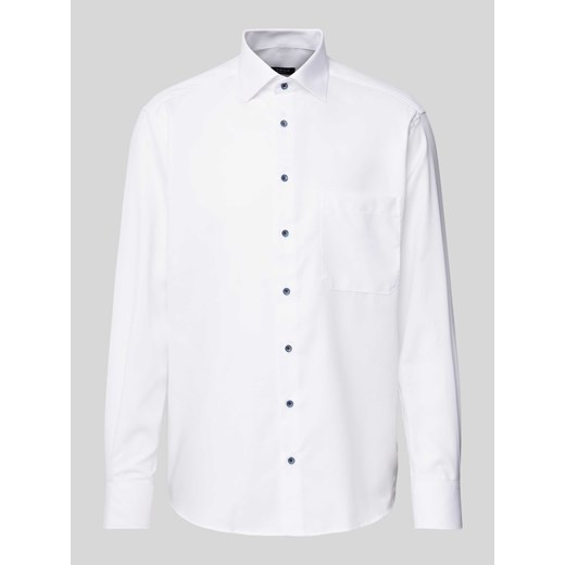 Koszula biznesowa o kroju comfort fit z fakturowanym wzorem ze sklepu Peek&Cloppenburg  w kategorii Koszule męskie - zdjęcie 172238929