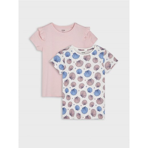 Sinsay - Koszulki 2 pack - różowy ze sklepu Sinsay w kategorii Bluzki dziewczęce - zdjęcie 172241136