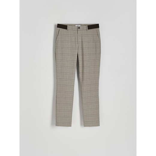 Reserved - Spodnie slim fit - beżowy ze sklepu Reserved w kategorii Spodnie męskie - zdjęcie 172241899