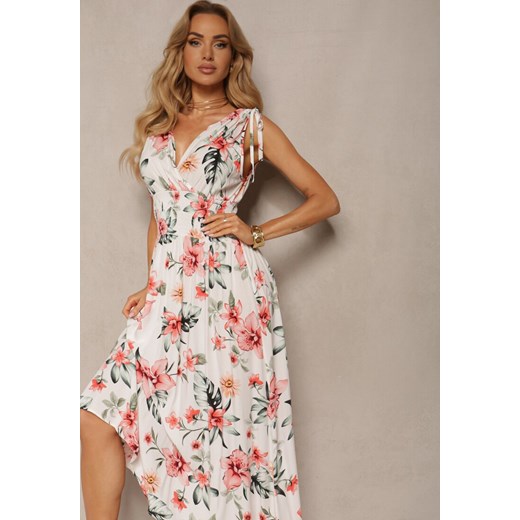 Sukienka Renee midi w kwiaty w serek