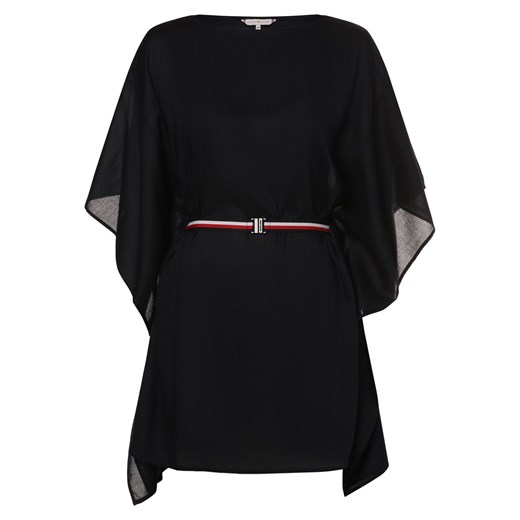 Tommy Hilfiger Kaftan damski Kobiety Modal granatowy jednolity ze sklepu vangraaf w kategorii Odzież plażowa - zdjęcie 172242927