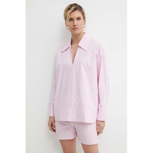 Résumé bluzka bawełniana VictoriaRS Shirt damska kolor różowy gładka 19610951 ze sklepu ANSWEAR.com w kategorii Bluzki damskie - zdjęcie 172243478