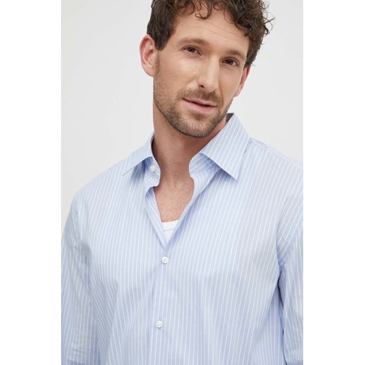 BOSS koszula męska kolor niebieski slim z kołnierzykiem klasycznym 50512663 ze sklepu ANSWEAR.com w kategorii Koszule męskie - zdjęcie 172243498