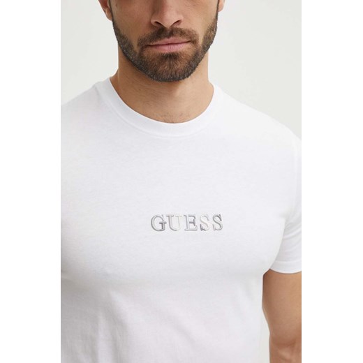 T-shirt męski Guess bawełniany biały z krótkim rękawem 