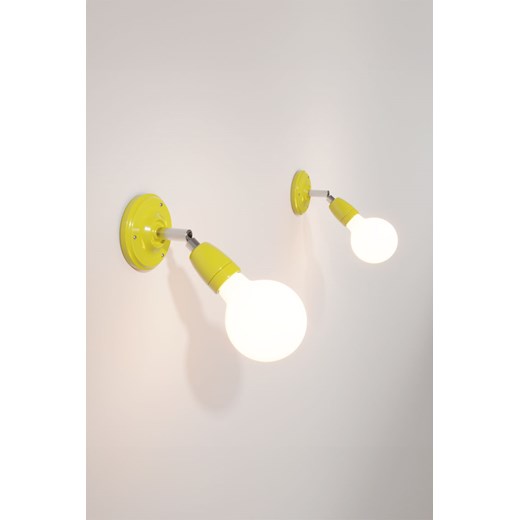 H & M - Dwa Porcelanowe Kinkiety Z Żarówką - Żółty ze sklepu H&M w kategorii Lampy ścienne - zdjęcie 172244917