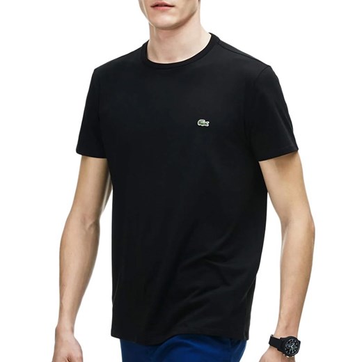 Koszulka Lacoste Crew Neck Pime Cotton Jersey TH6709-031 - czarna ze sklepu streetstyle24.pl w kategorii T-shirty męskie - zdjęcie 172247126