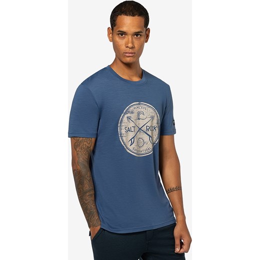 super.natural Koszulka &quot;Salt&amp;Rock&quot; w kolorze niebieskim ze sklepu Limango Polska w kategorii T-shirty męskie - zdjęcie 172247626