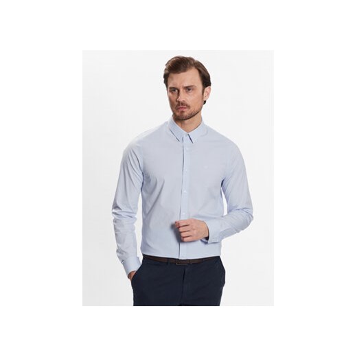 Calvin Klein Koszula K10K110856 Błękitny Slim Fit ze sklepu MODIVO w kategorii Koszule męskie - zdjęcie 172247929