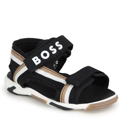 Sandały Boss J50877 S Black 09B ze sklepu eobuwie.pl w kategorii Sandały dziecięce - zdjęcie 172248395