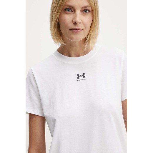 Under Armour t-shirt damski kolor biały ze sklepu ANSWEAR.com w kategorii Bluzki damskie - zdjęcie 172249349