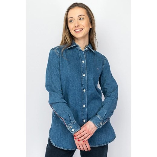 koszula damska tommy hilfiger ww0ww32109 niebieski ze sklepu Royal Shop w kategorii Koszule damskie - zdjęcie 172249385