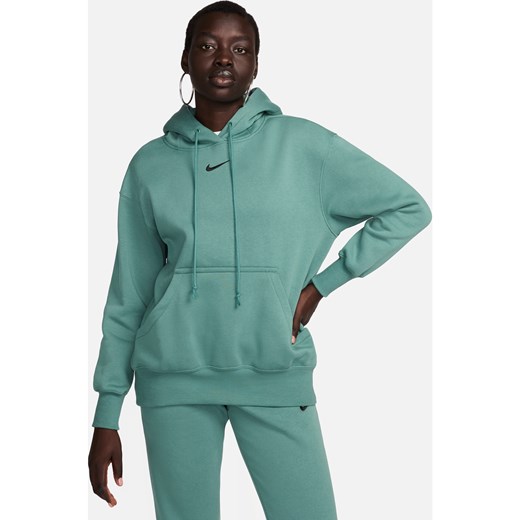 Damska bluza z kapturem o kroju oversize Nike Sportswear Phoenix Fleece - Zieleń ze sklepu Nike poland w kategorii Bluzy damskie - zdjęcie 172249838