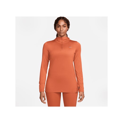 Damska kurtka z kapturem do biegania Nike Dri-FIT Swift Element UV - Pomarańczowy ze sklepu Nike poland w kategorii Bluzki damskie - zdjęcie 172249855