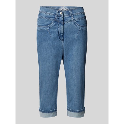 Jeansy capri o kroju slim fit z wpuszczanymi kieszeniami model ‘Laura’ ze sklepu Peek&Cloppenburg  w kategorii Jeansy damskie - zdjęcie 172249937
