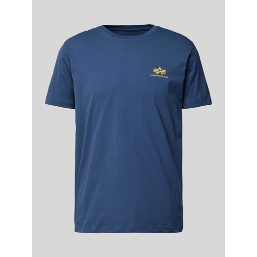 T-shirt z nadrukiem z logo model ‘BASIC’ ze sklepu Peek&Cloppenburg  w kategorii T-shirty męskie - zdjęcie 172250017