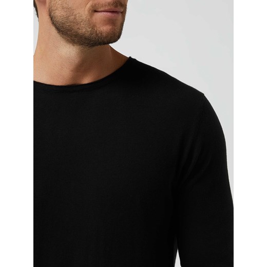 Sweter z bawełny ekologicznej i lyocellu model ‘Rome’ Selected Homme M wyprzedaż Peek&Cloppenburg 