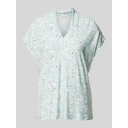 T-shirt ze wzorem na całej powierzchni i dekoltem w serek ze sklepu Peek&Cloppenburg  w kategorii Bluzki damskie - zdjęcie 172250266