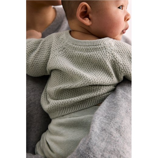 H & M - Bawełniany komplet 2-częściowy - Zielony ze sklepu H&M w kategorii Komplety niemowlęce - zdjęcie 172250768