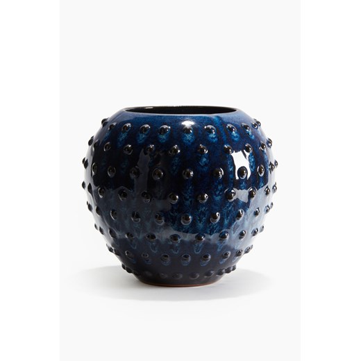 H & M - Szkliwiony wazon - Niebieski ze sklepu H&M w kategorii Wazony - zdjęcie 172250788