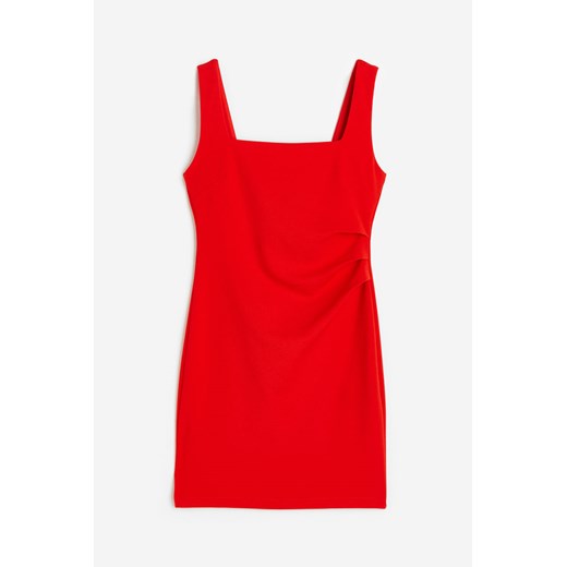H & M - Sukienka z zakładkami - Czerwony H & M XXL H&M