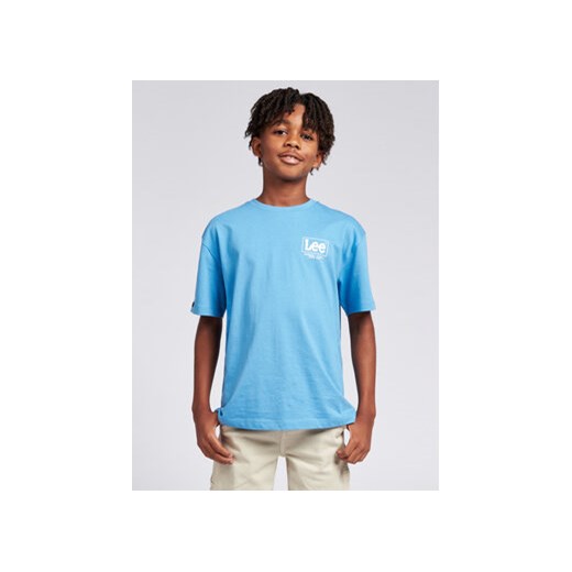 Lee T-Shirt Supercharged LEE0116 Błękitny Regular Fit ze sklepu MODIVO w kategorii T-shirty chłopięce - zdjęcie 172251056