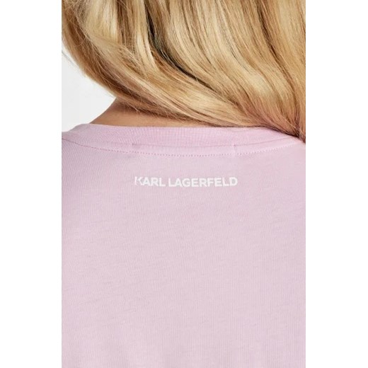 Bluzka damska Karl Lagerfeld z okrągłym dekoltem bawełniana 
