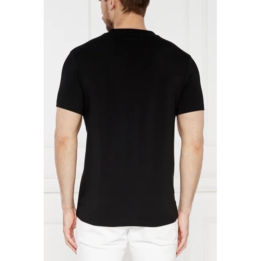 Czarny t-shirt męski Karl Lagerfeld z elastanu 