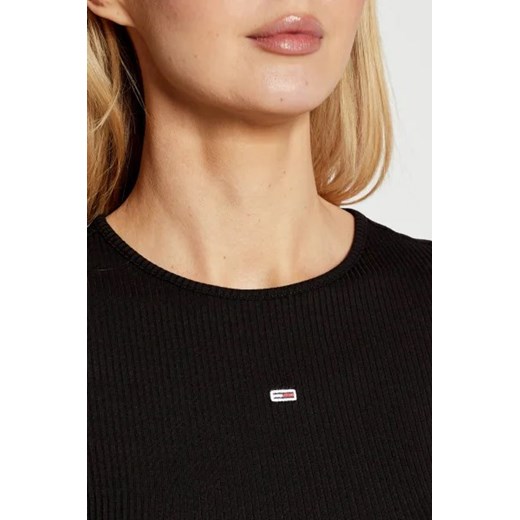Bluzka damska Tommy Jeans z okrągłym dekoltem